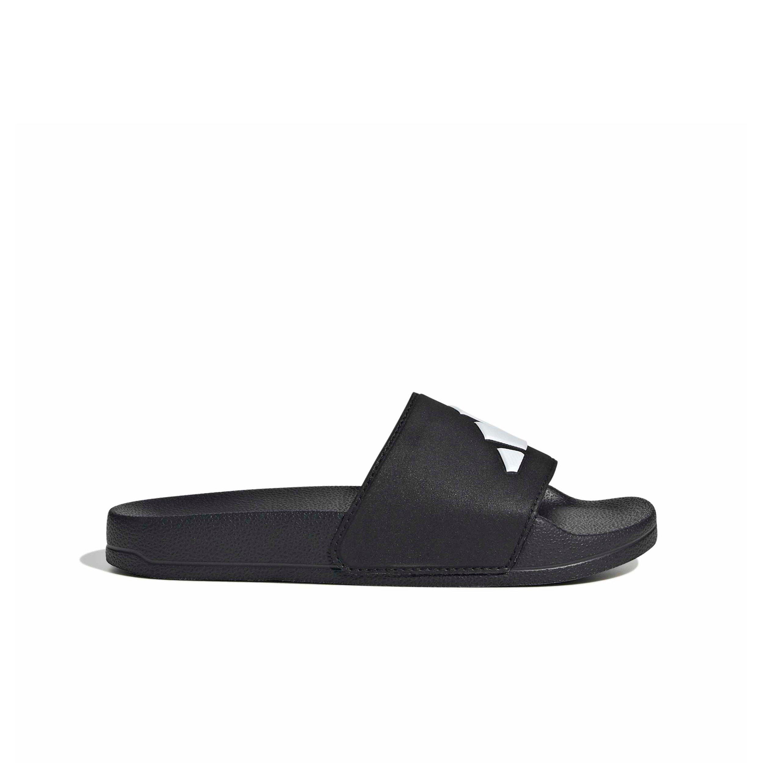 adidas Adilette Shower Logo "Core Black/Ftwr White/Core Black" Preschool Boys' Sandal - BLACK/WHITE/BLACK